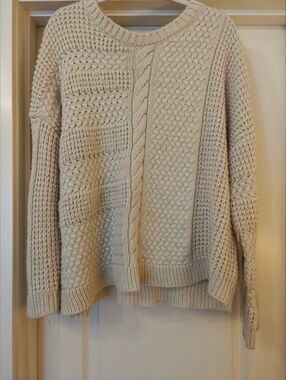 Cyrus Cream Cable Knit Sweater
